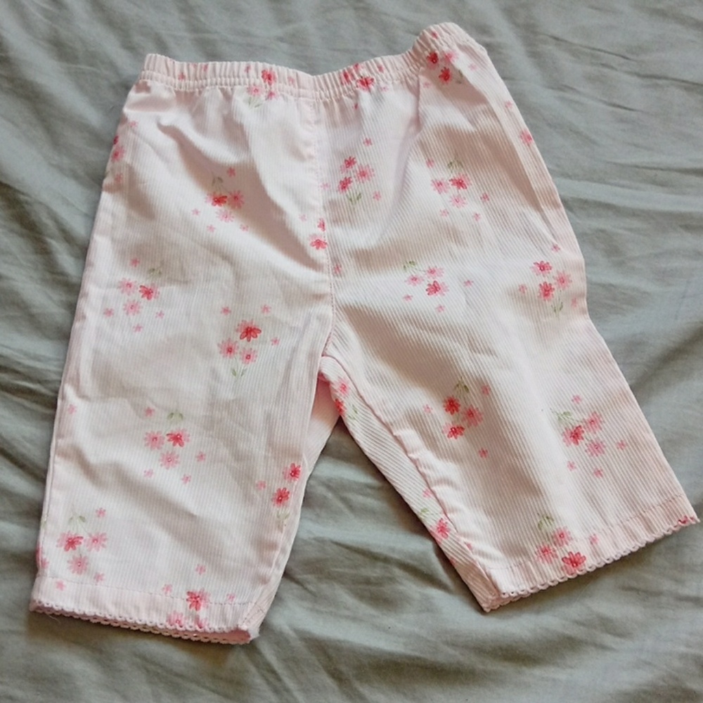 Carter's size 6 month pink flowered pants nwot